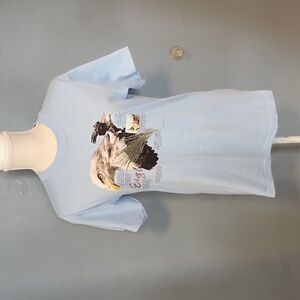 Vintage Hanes cotton blend bald eagle America crew neck tee shirt